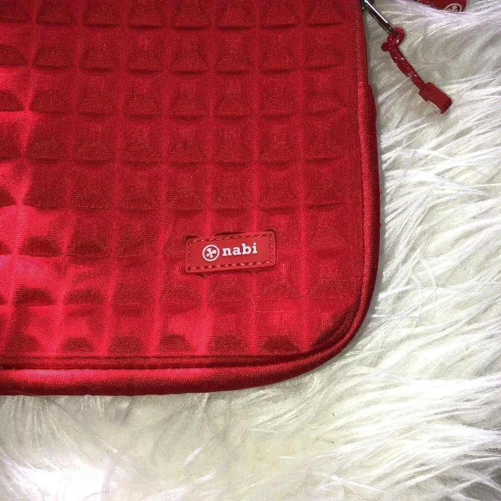NABI Fuhu Waffle Red Case for Nabi Tablet WAFFLE Zip Around